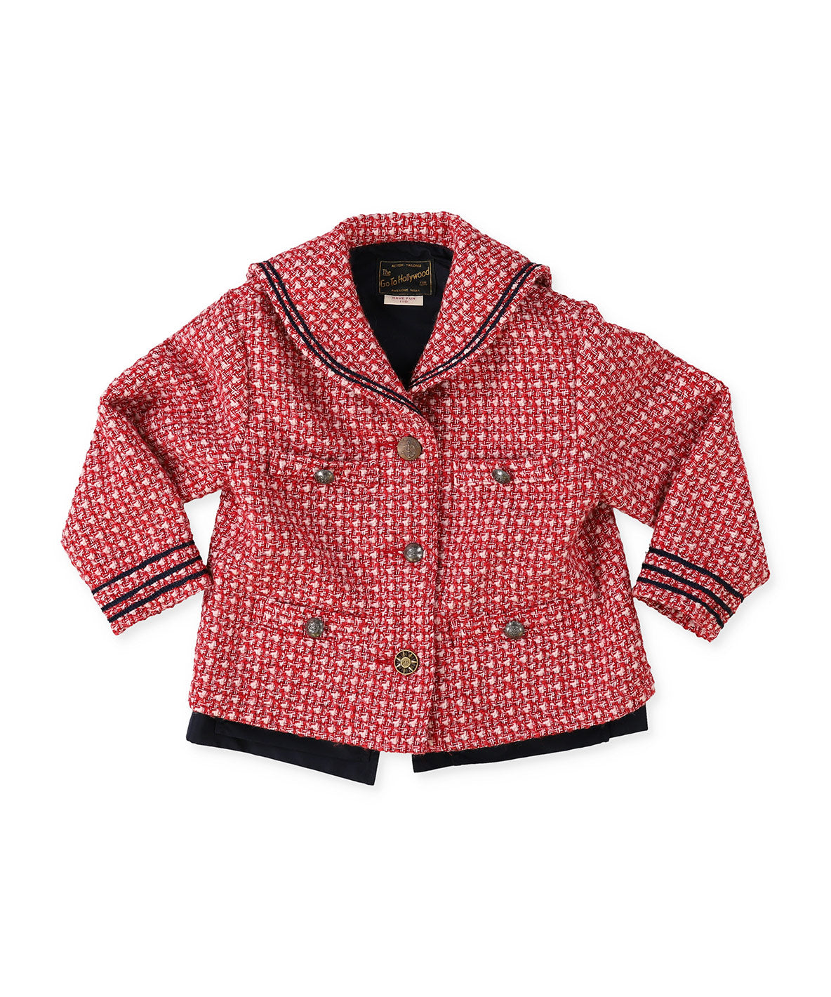 Sailor Collar Tweed Jacket