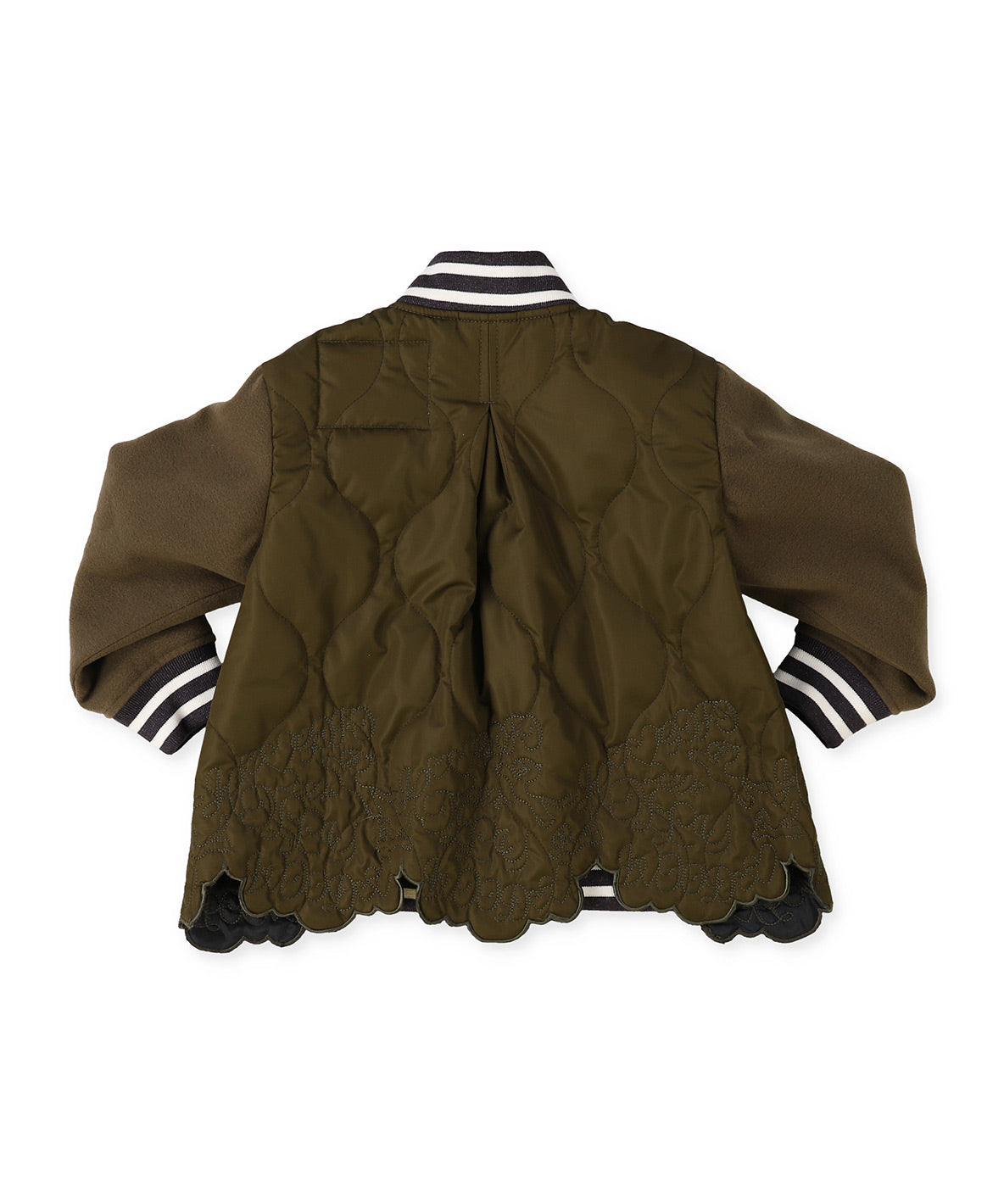 Scallaped Quilt Varsity Jacket