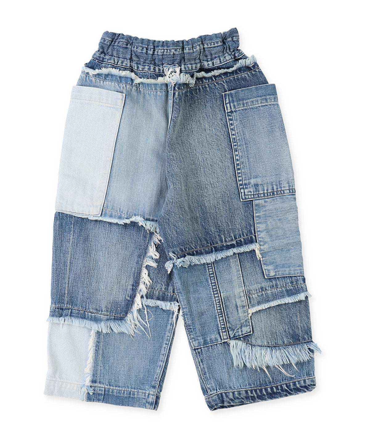 Work Denim Damaged Patch Easy Pants