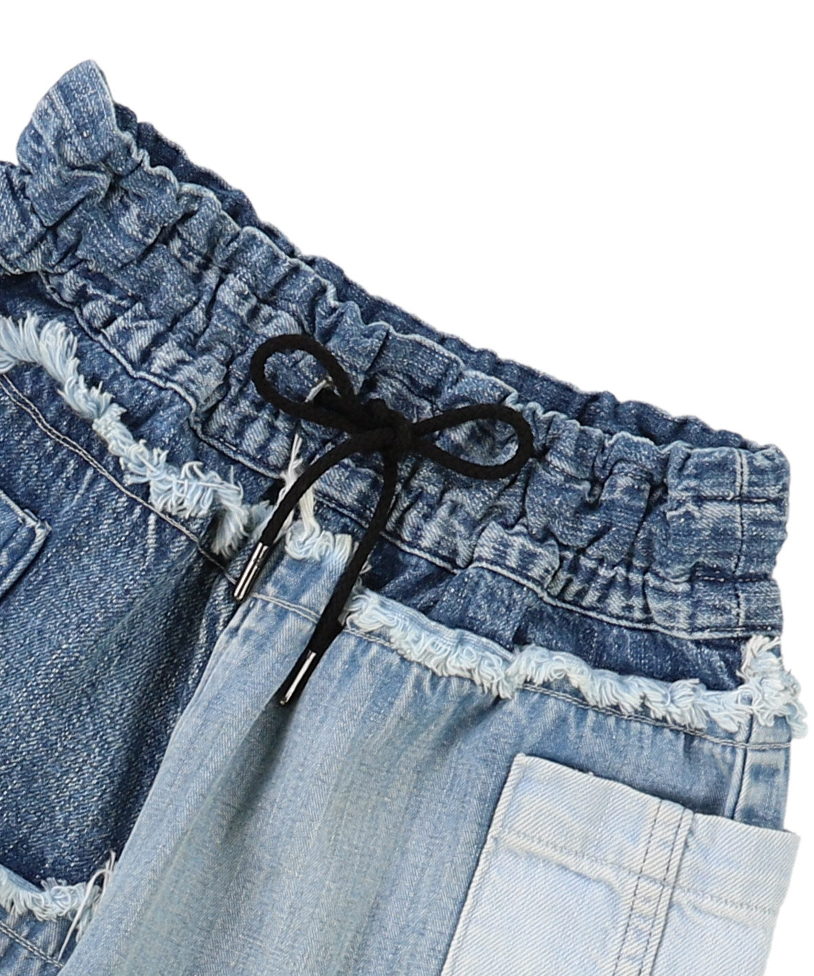 Work Denim Damaged Patch Easy Pants