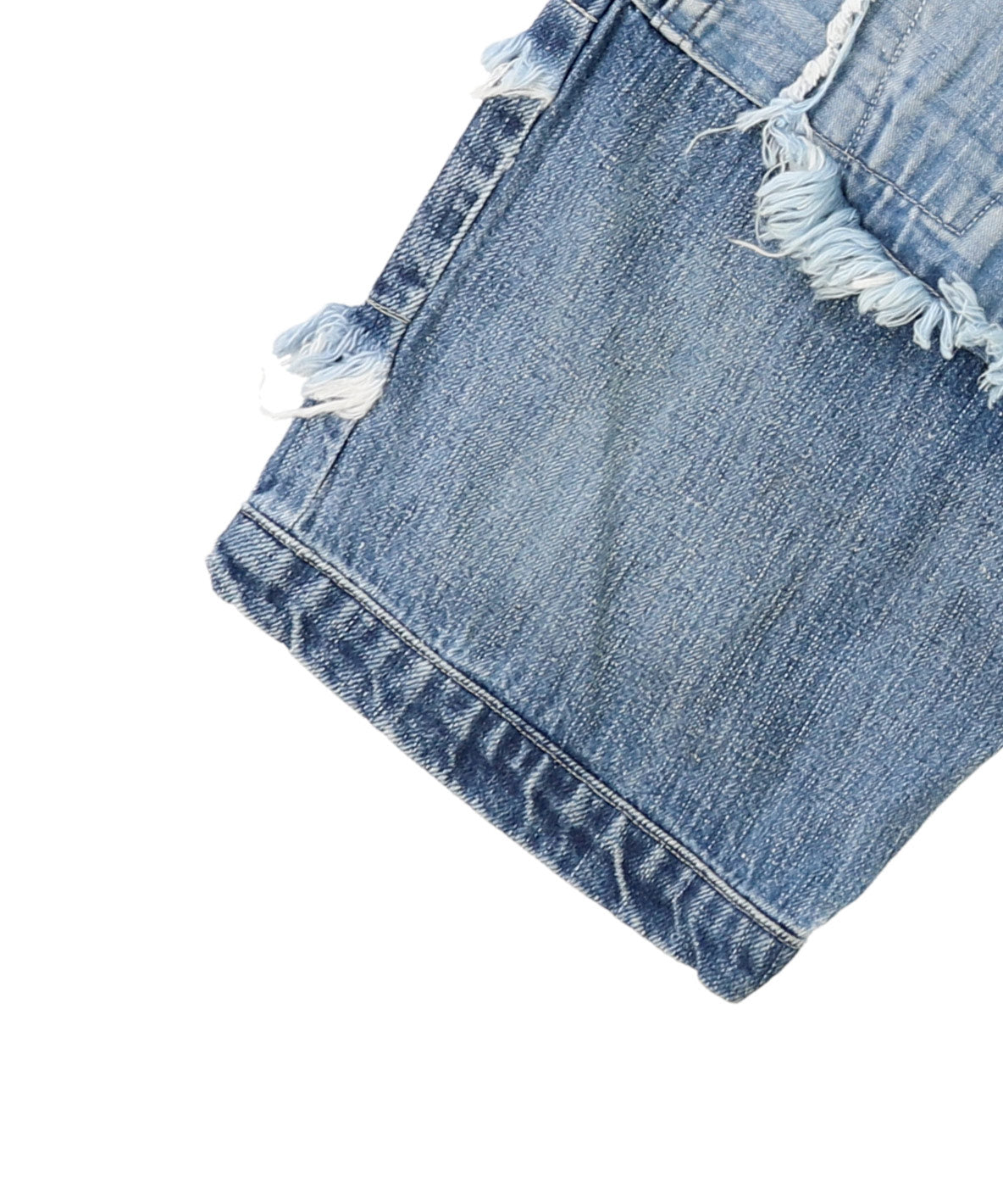 Work Denim Damaged Patch Easy Pants