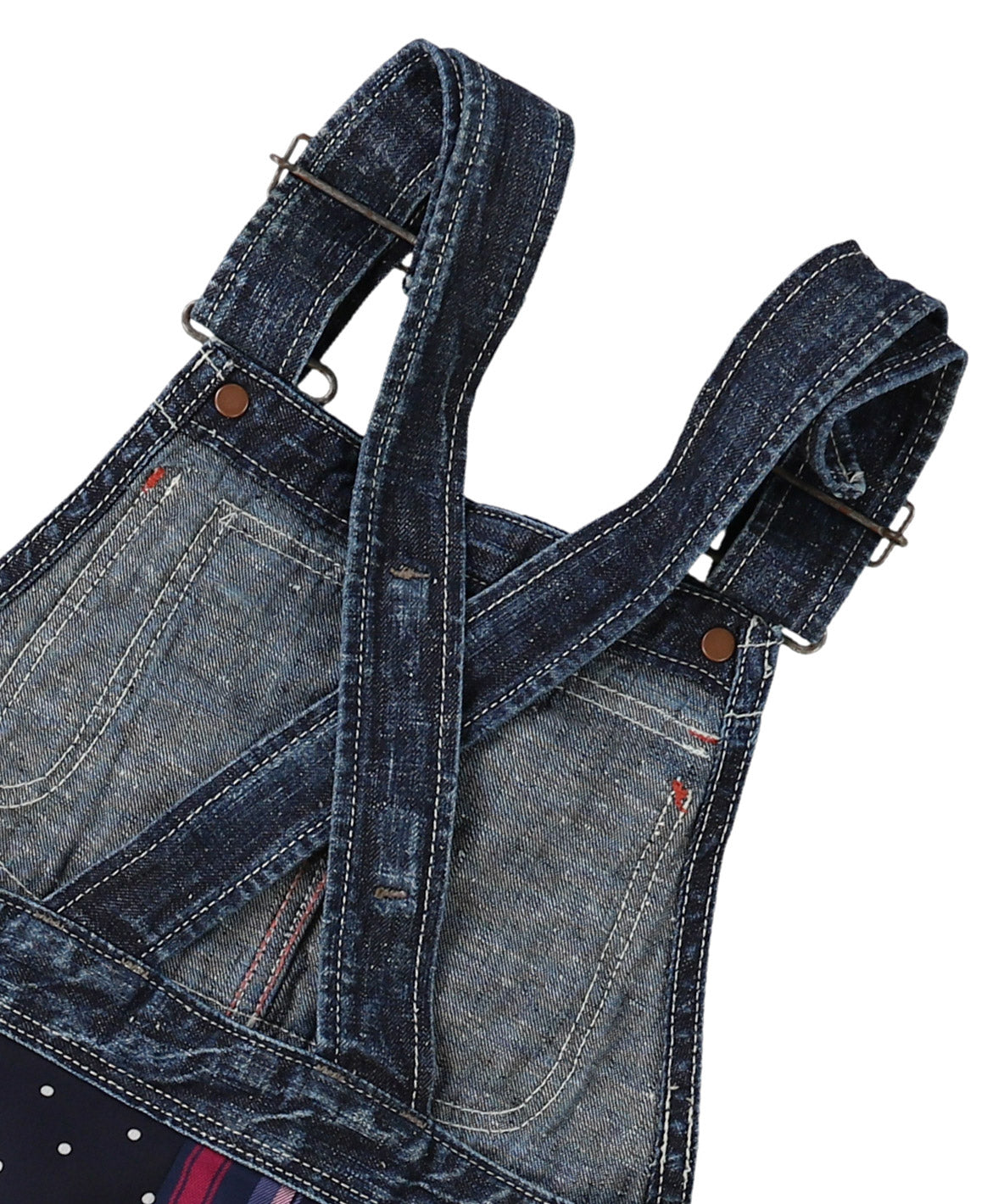 Checked Switching Pleats Jumper Skirt