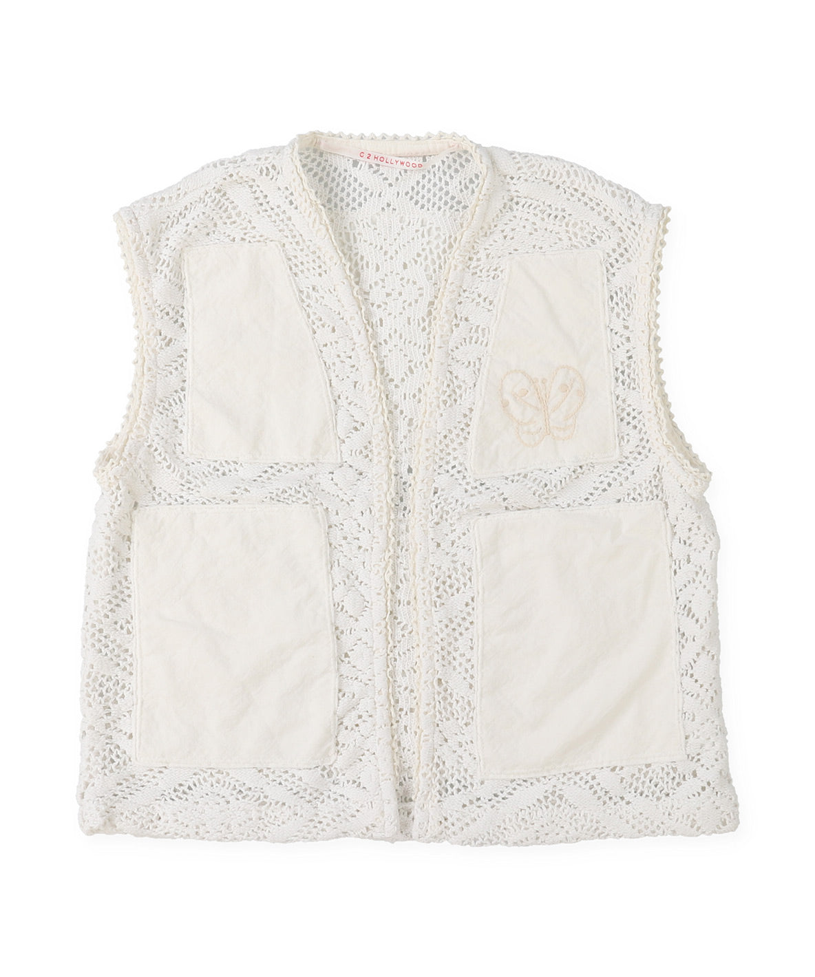 Knit Lace Embroidery Pullover