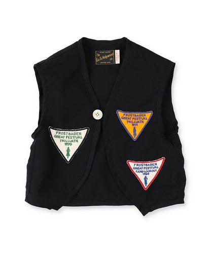 Uneven-nep Vintage Vest