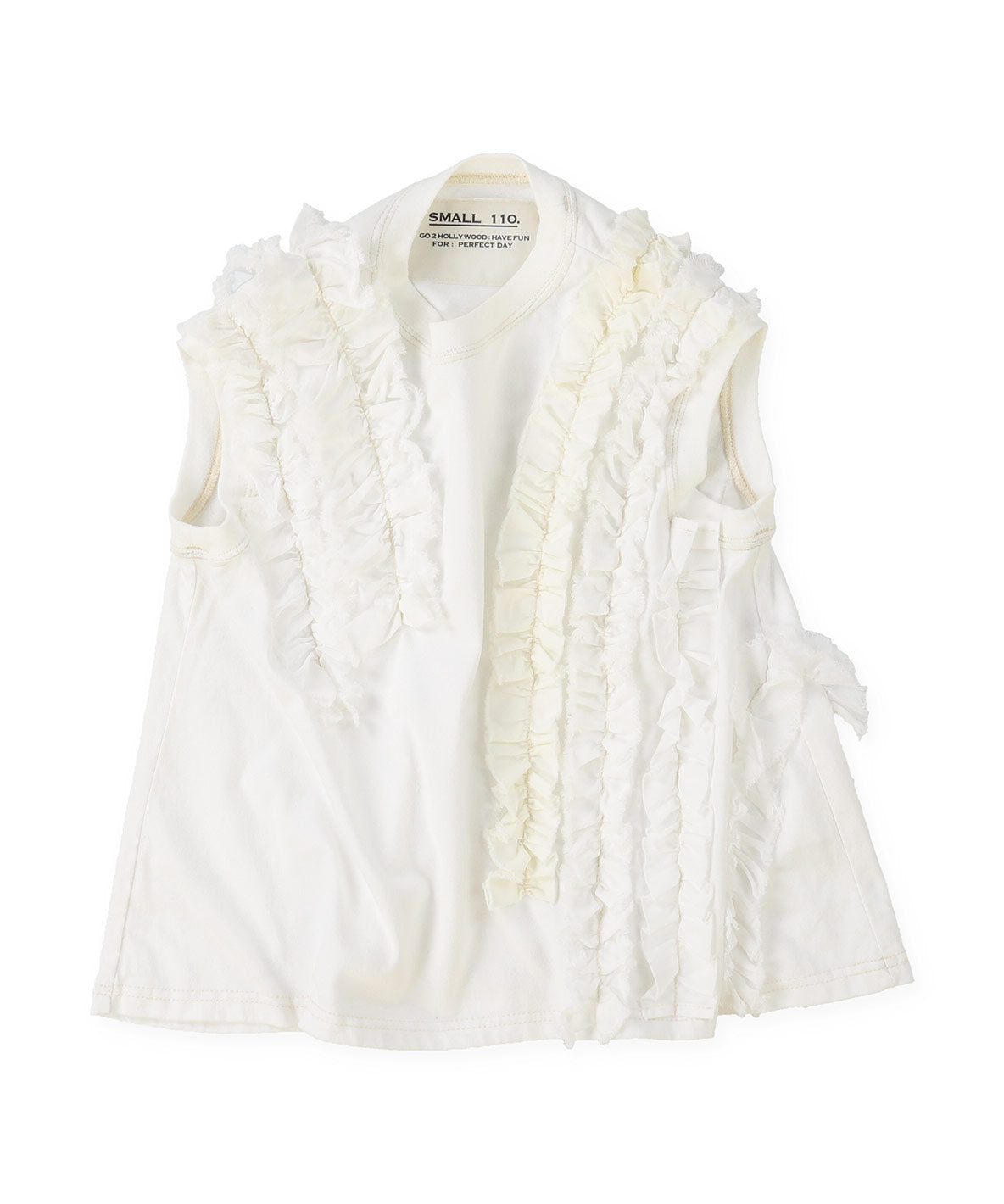 Vintage Cotton Jersey Frill Sleeveless Tee