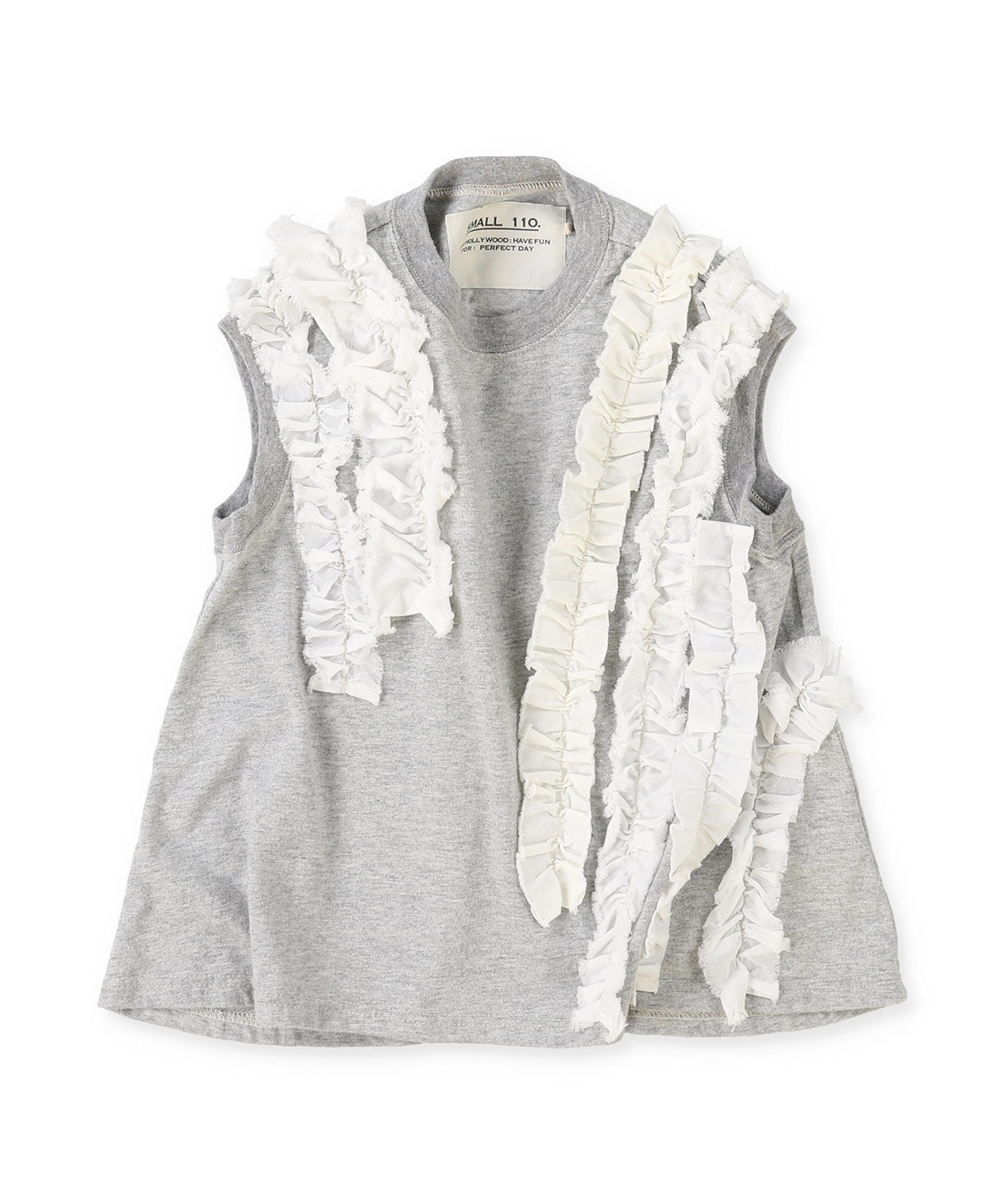 Vintage Cotton Jersey Frill Sleeveless Tee