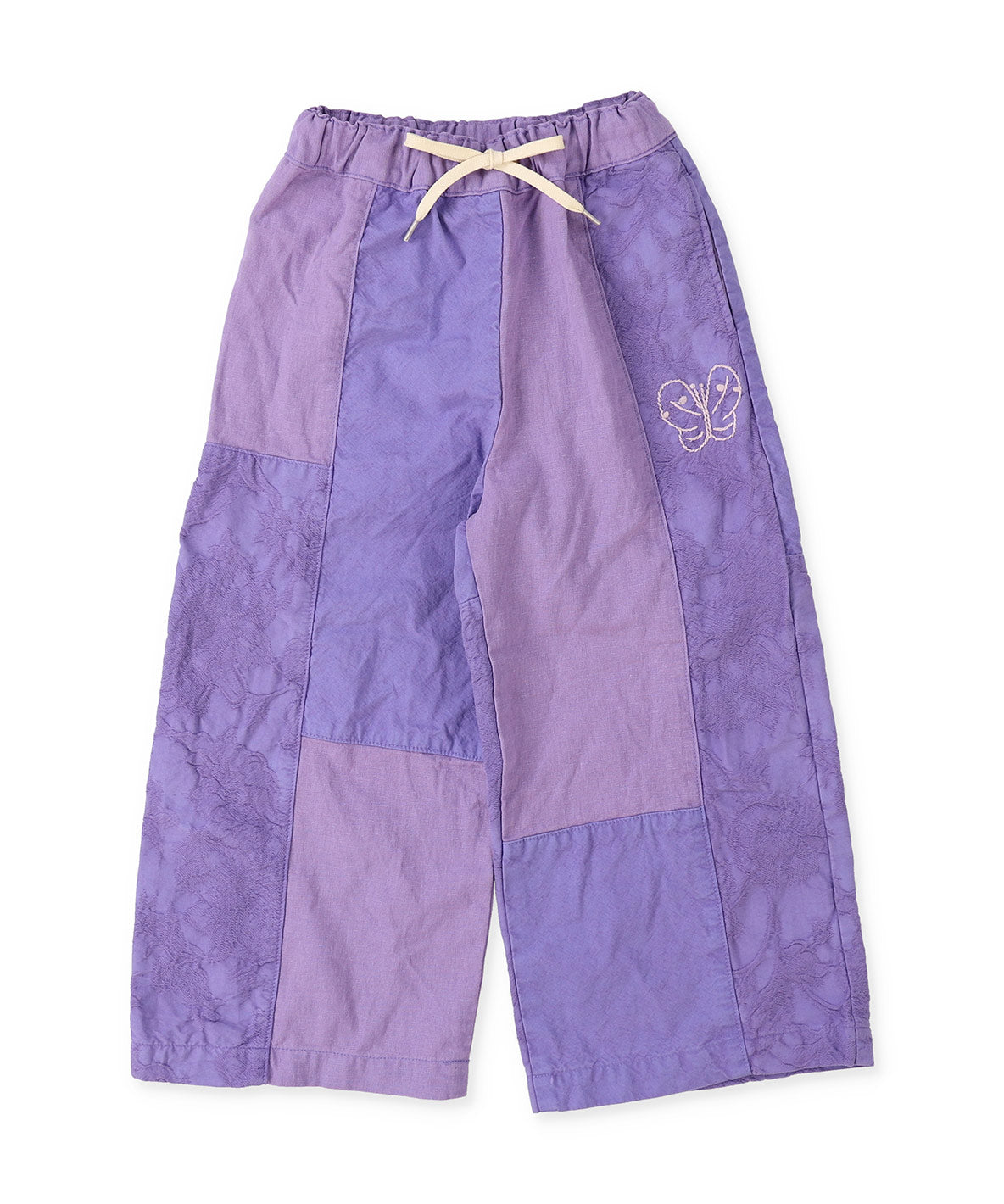 Gobelin Chambray Switching Embroidery Pants