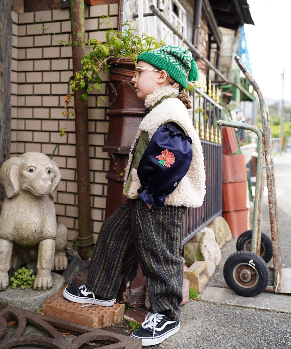 Multi Striped Tuck Easy Pants