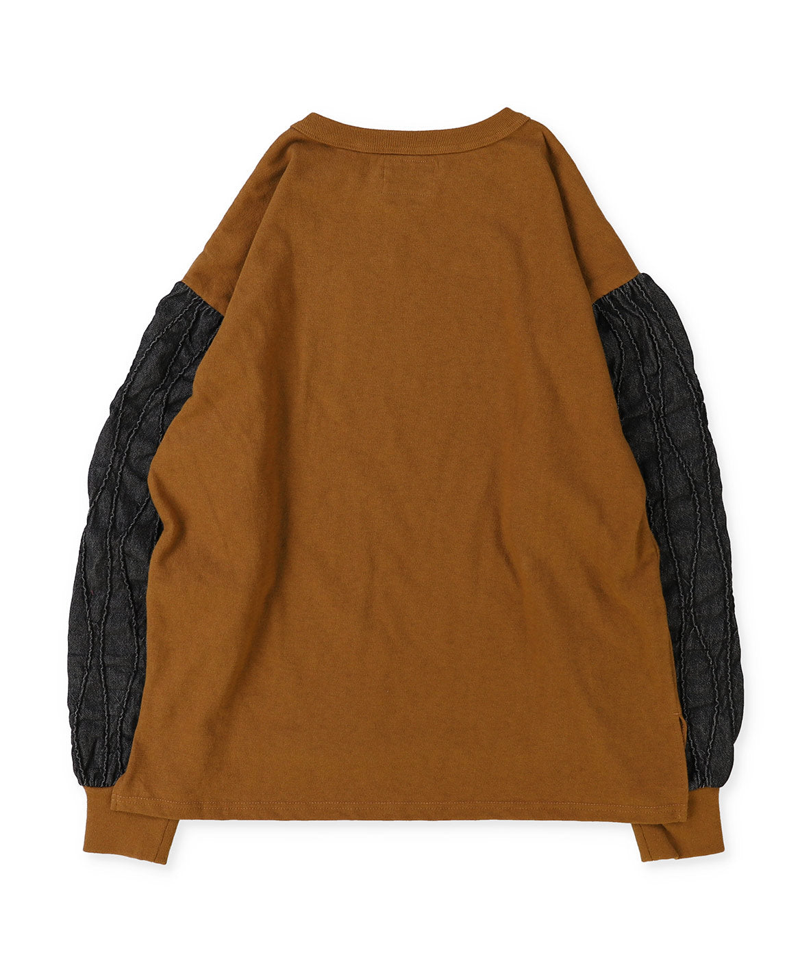 Tuck Denim-sleeve Tee(LADIES)