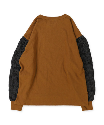 Tuck Denim-sleeve Tee(LADIES)