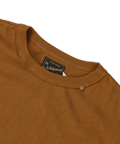 Tuck Denim-sleeve Tee(LADIES)