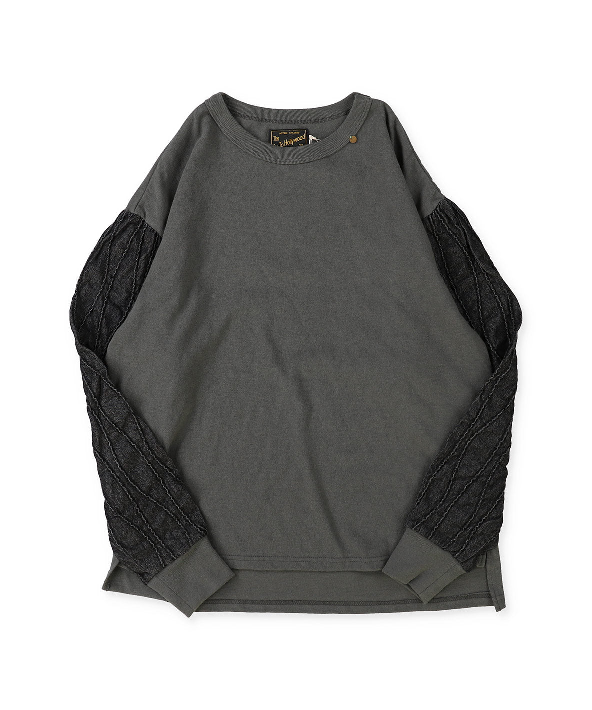 Tuck Denim-sleeve Tee(LADIES)