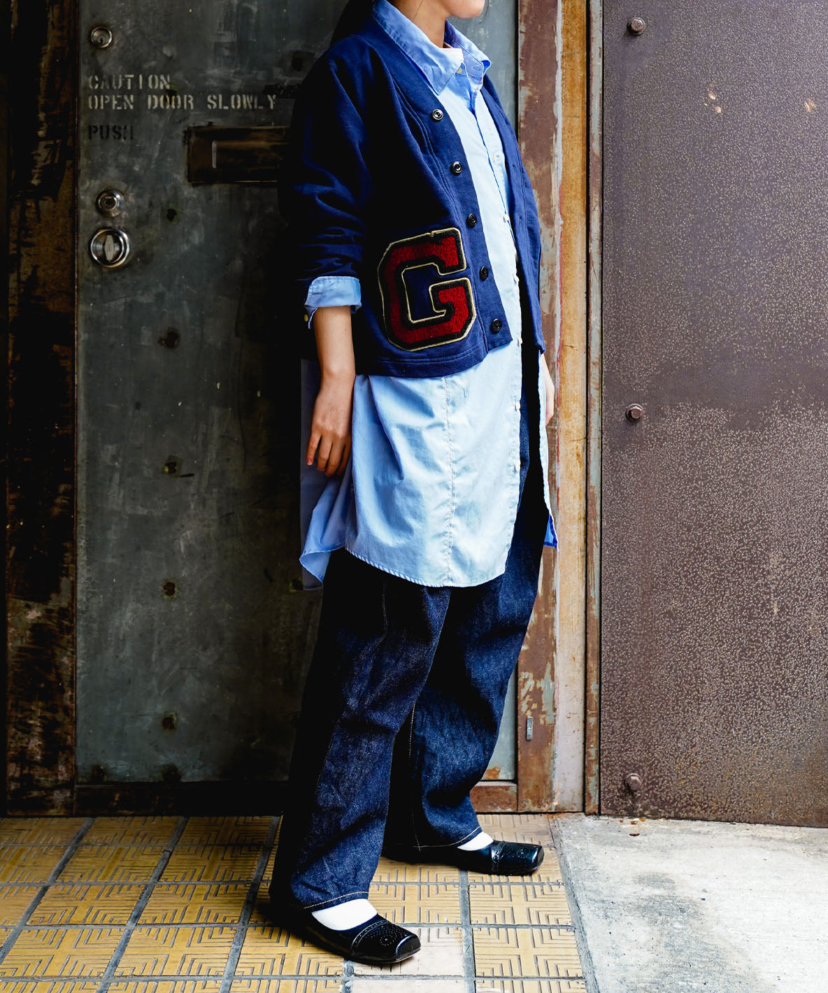 Letter Sweat Cardigan(LADIES)