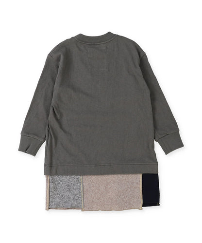 Knit-docking Long Sleeve Mini Dress
