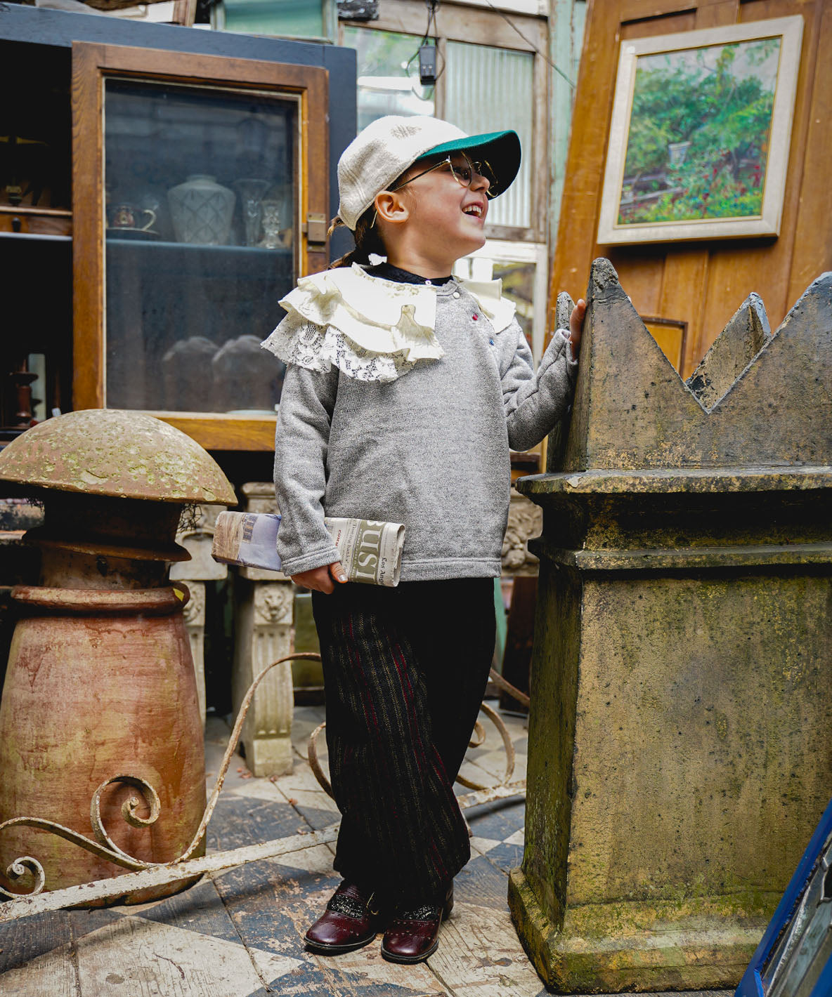 Vintage Fleece Assymetry Sweatshirt