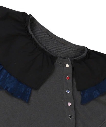 Vintage Fleece Assymetry Sweatshirt(LADIES)