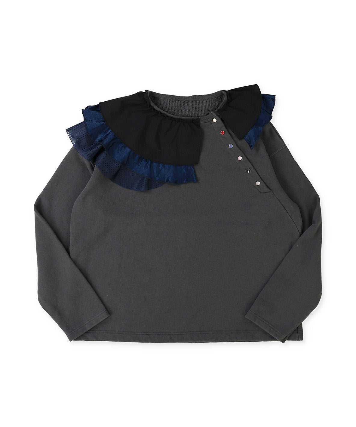 Vintage Fleece Assymetry Sweatshirt(LADIES)