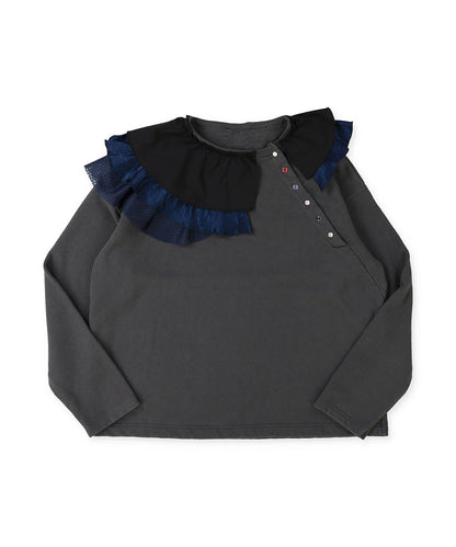 Vintage Fleece Assymetry Sweatshirt(LADIES)