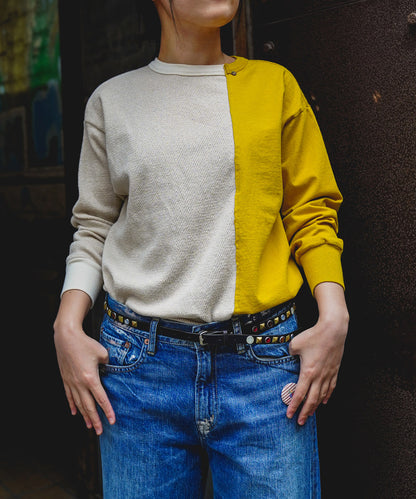 Glitter Waffle Remake Long Sleeve Tee(LADIES)