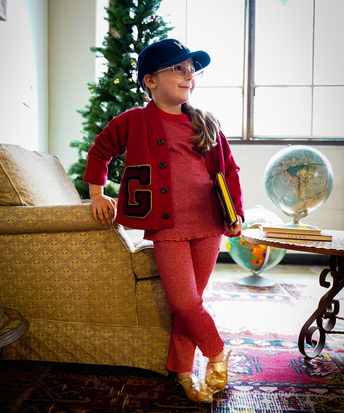 Glitter Waffle Loose Tee