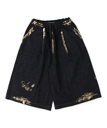 Shiny Denim Jorts(LADIES)