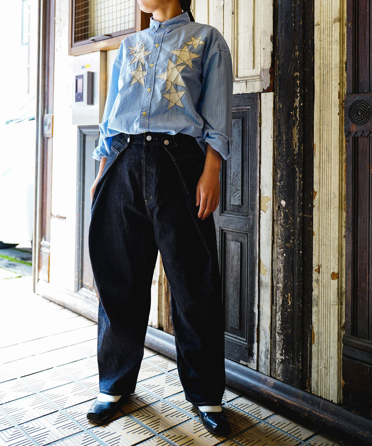 Denim Deformed Pants(LADIES)