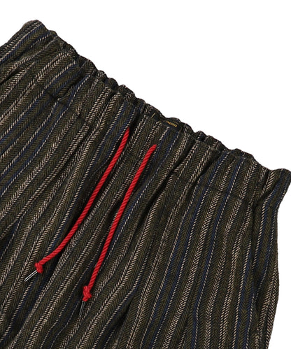 Multi Striped Tuck Easy Pants(LADIES)