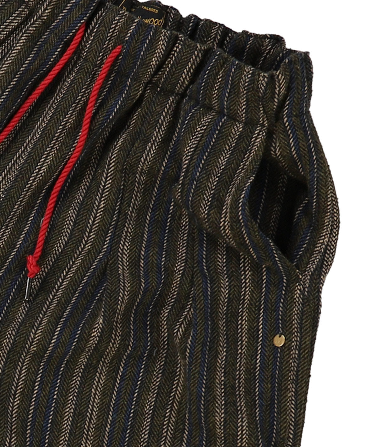 Multi Striped Tuck Easy Pants(LADIES)