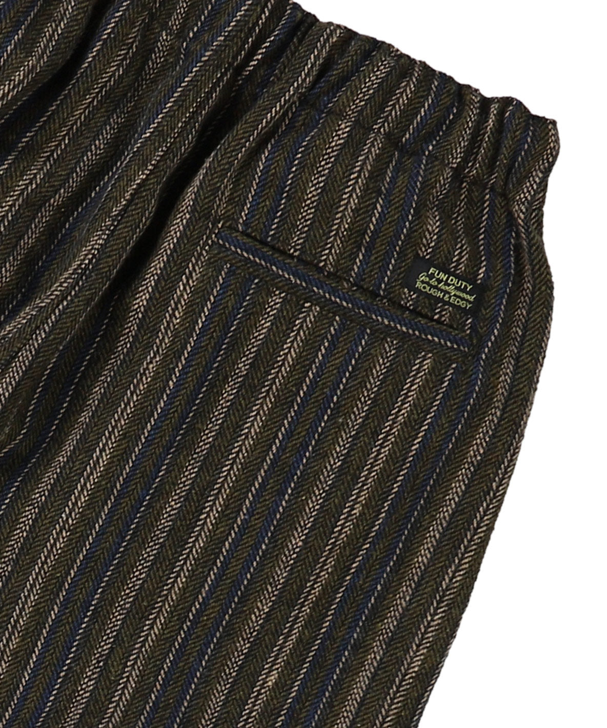 Multi Striped Tuck Easy Pants(LADIES)