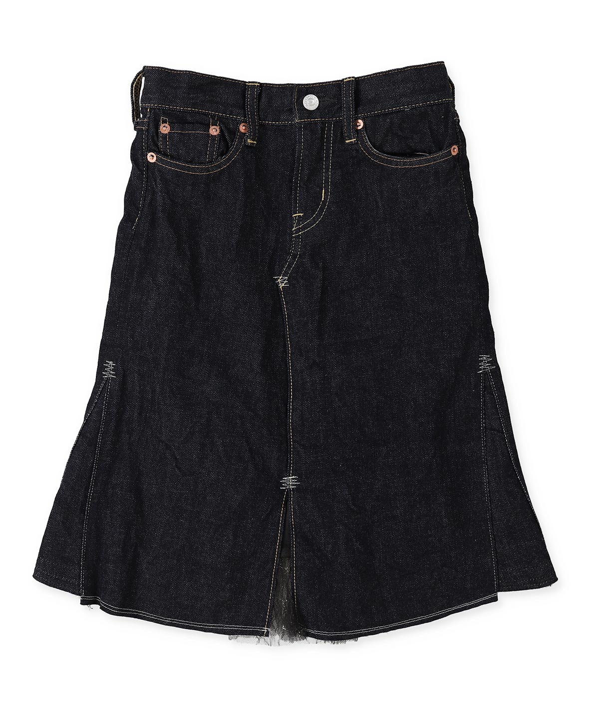 Denim Shiny Lacy Skirt