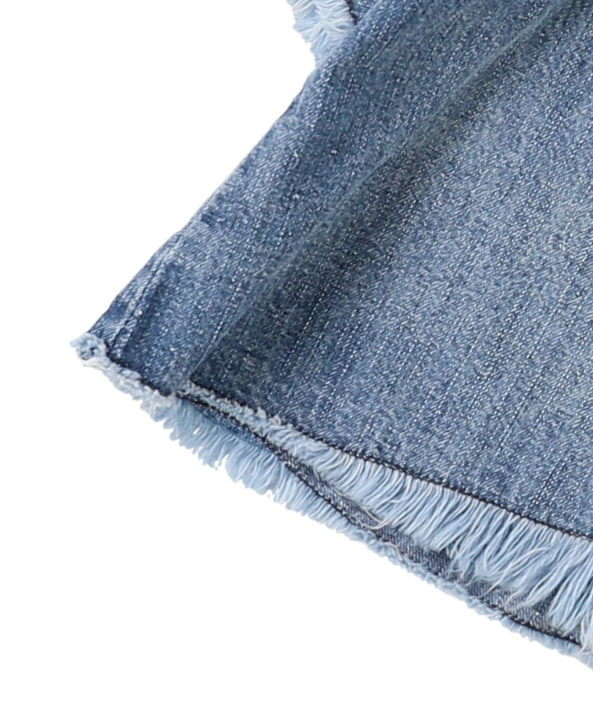 Work Denim Ruffled Blouse