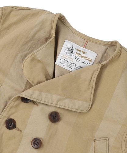 Striped Chino Short Trench Coat