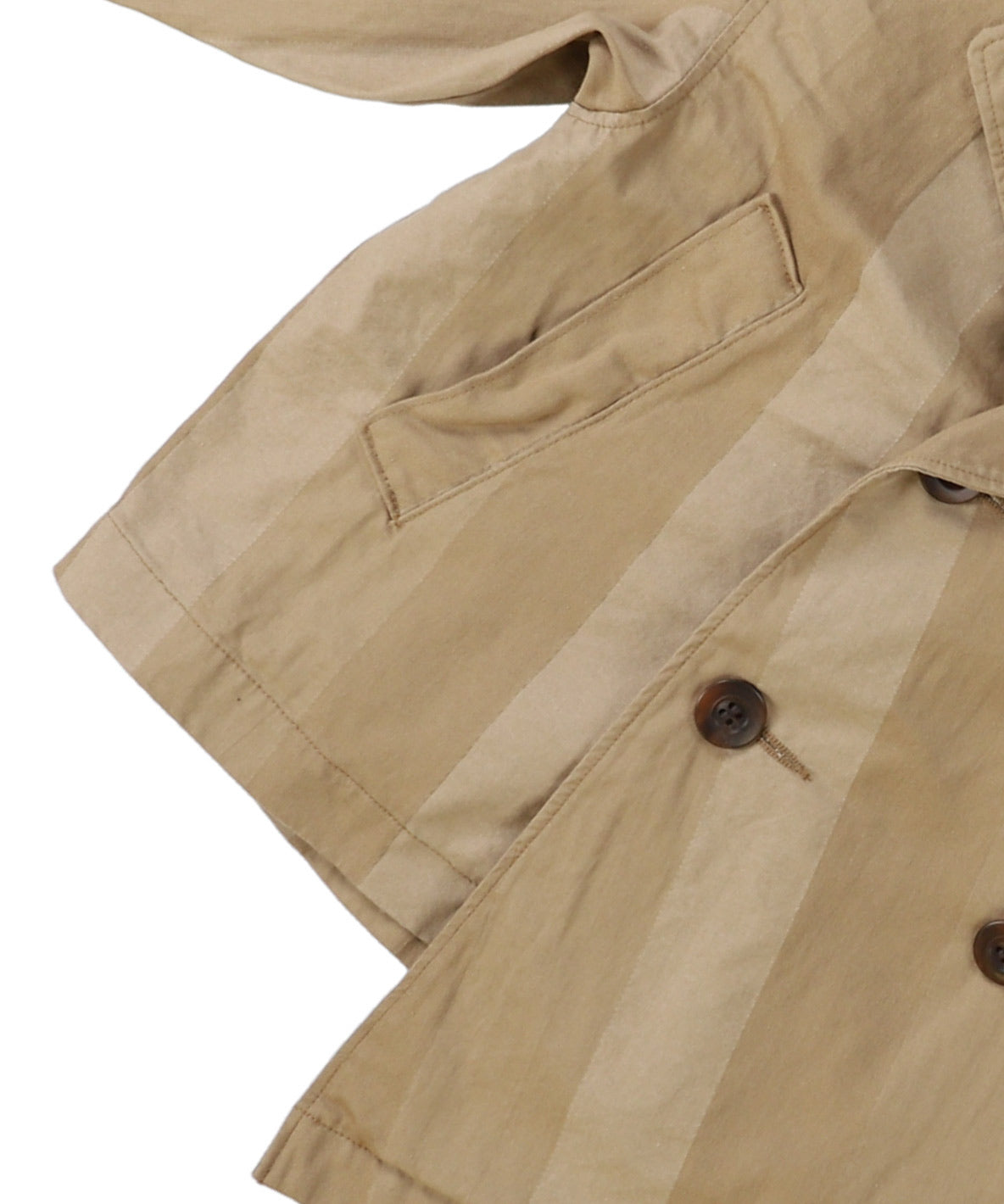 Striped Chino Short Trench Coat(LADIES)