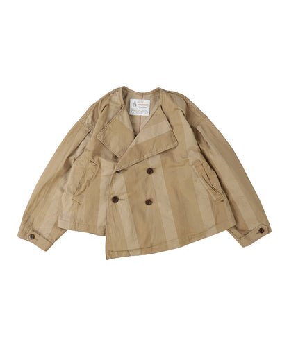 Striped Chino Short Trench Coat(LADIES)