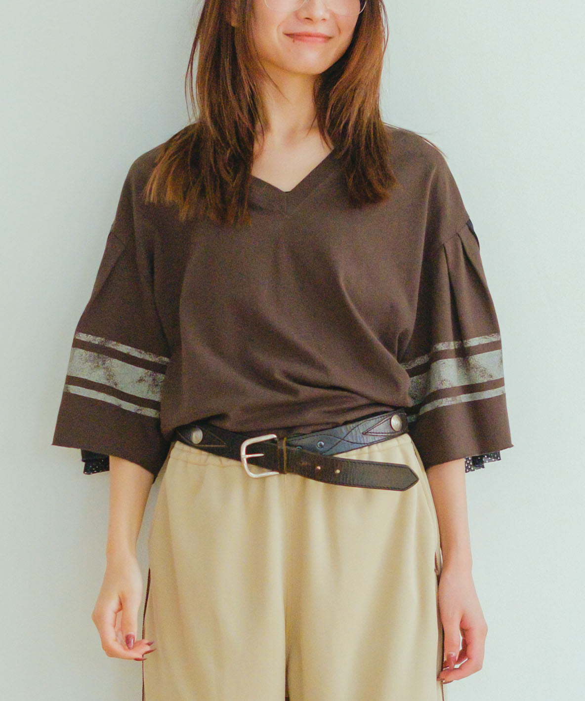 Ruffled Football Tee(LADIES)