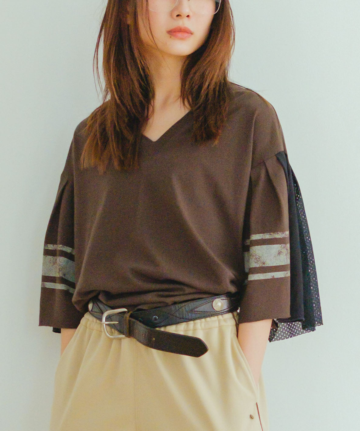 Ruffled Football Tee(LADIES)