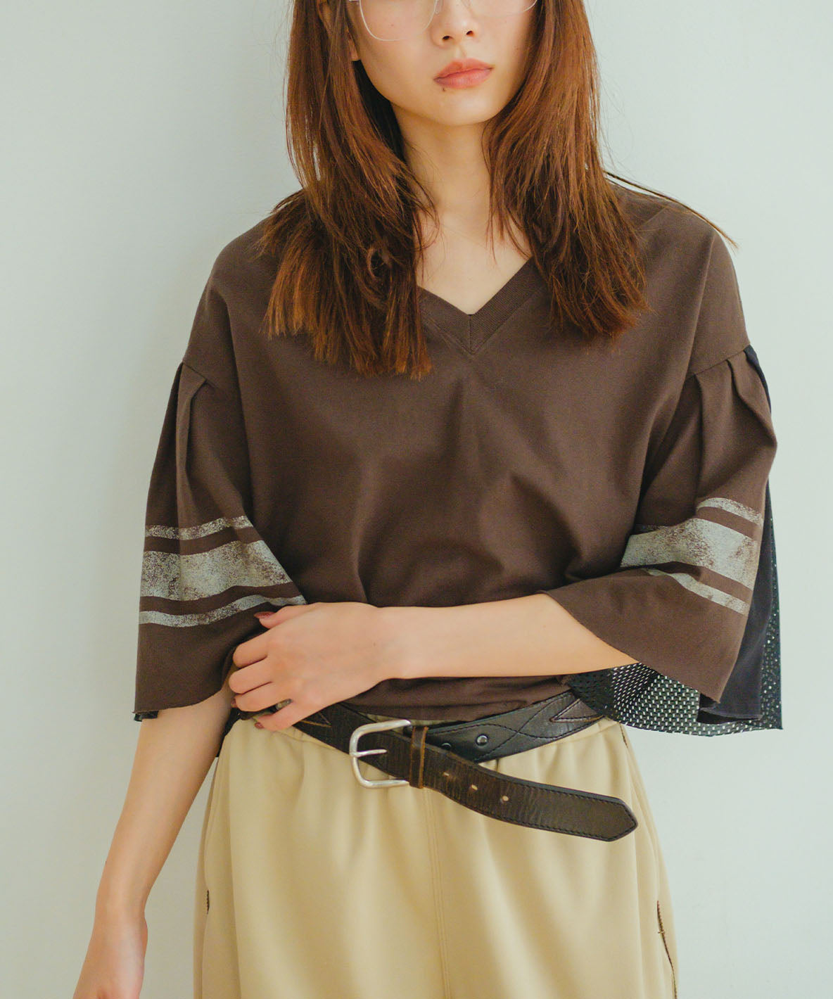 Ruffled Football Tee(LADIES)