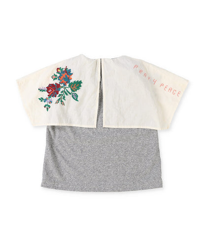 Striped Collar Sleeveless Tee