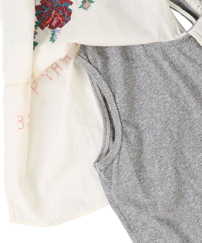 Striped Collar Sleeveless Tee(LADIES)
