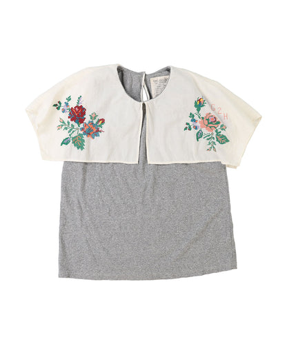 Striped Collar Sleeveless Tee(LADIES)