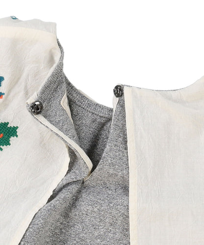 Striped Collar Sleeveless Tee