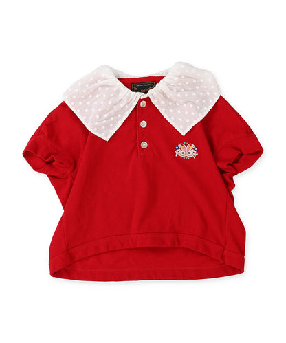 Pique Ruffled Polo Shirt