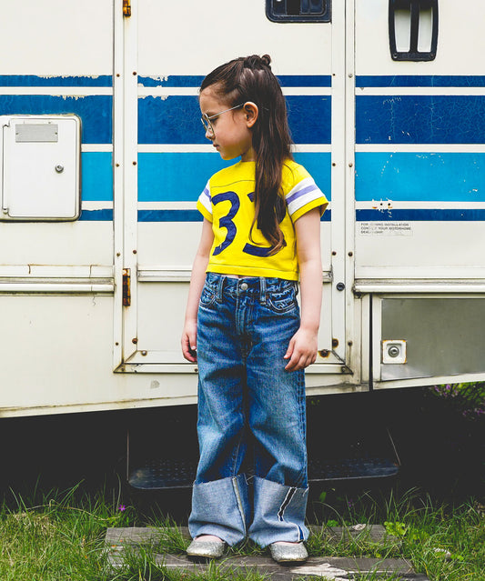 Denim Rolled-up Pants