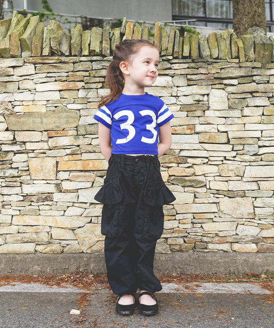 Ruffled Flap Pocket Weather Cloth Pants