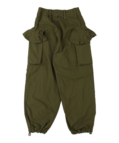 Ruffled Flap Pocket Weather Cloth Pants(LADIES)