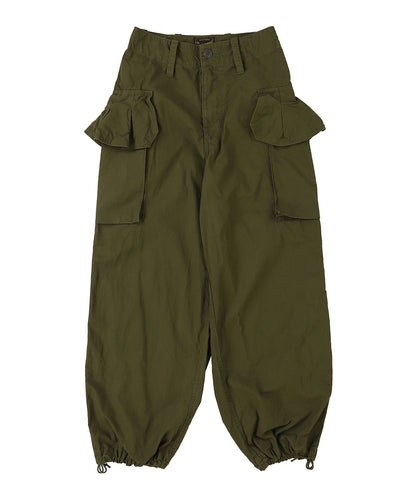 Ruffled Flap Pocket Weather Cloth Pants(LADIES)
