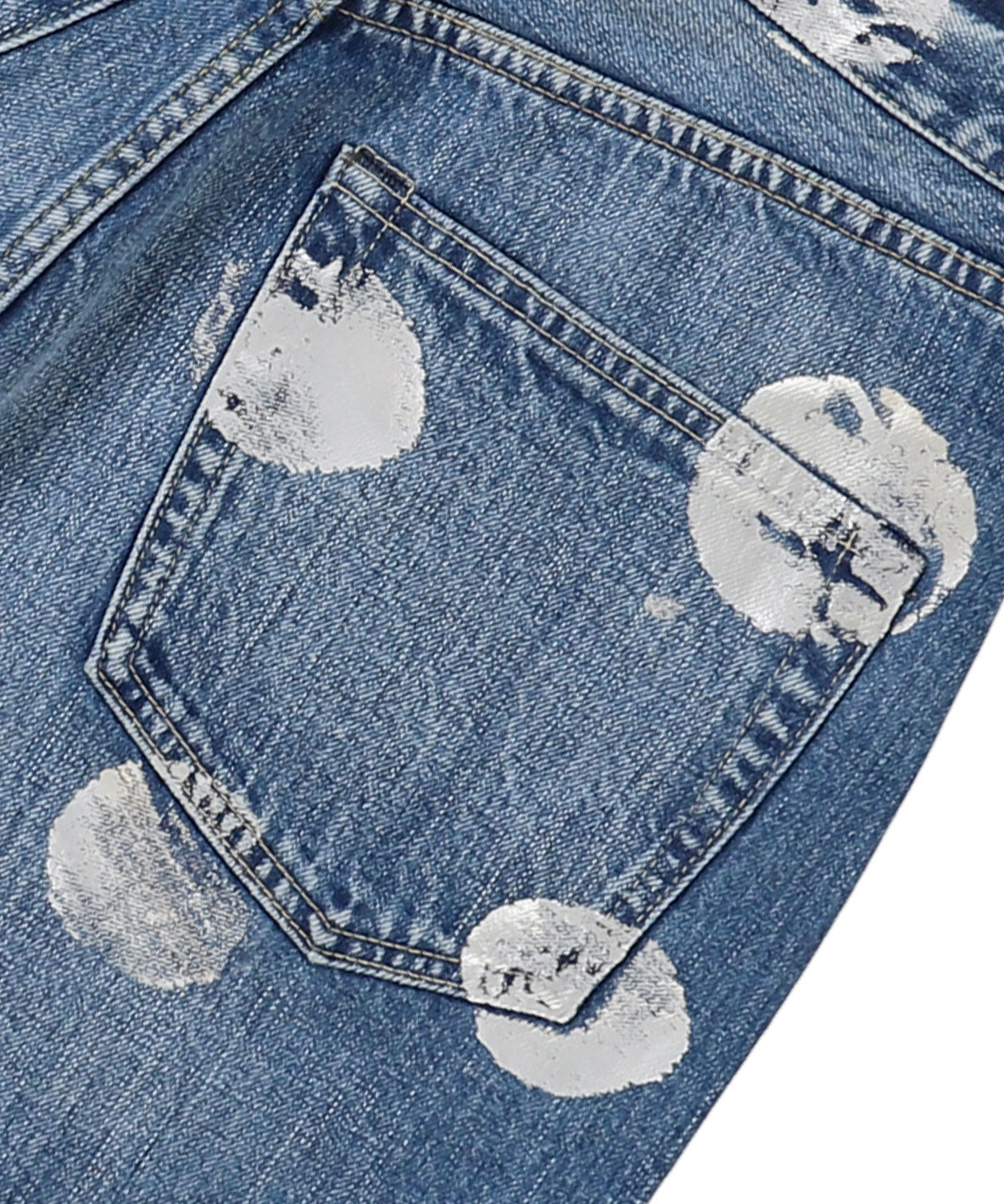Denim Sparkle Dot Shorts(LADIES)