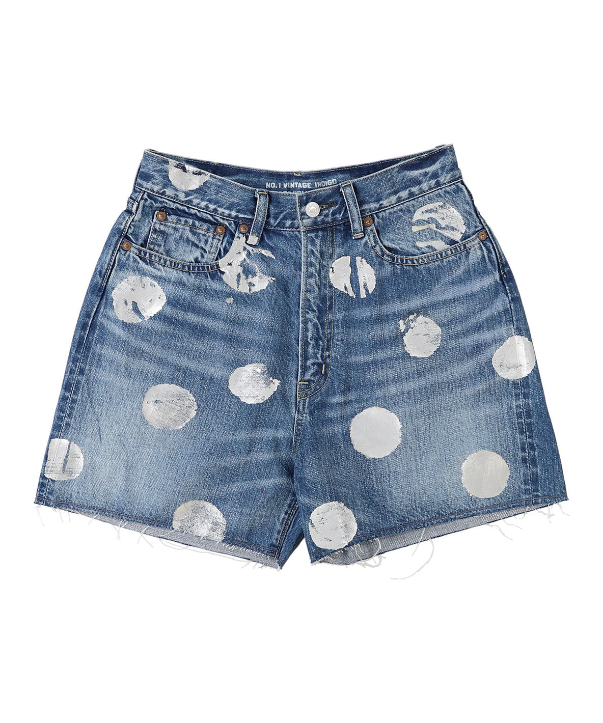 Denim Sparkle Dot Shorts(LADIES)