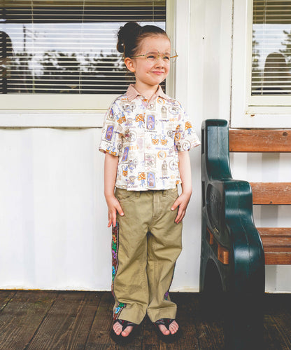 Uneven Chino Side Line Pants