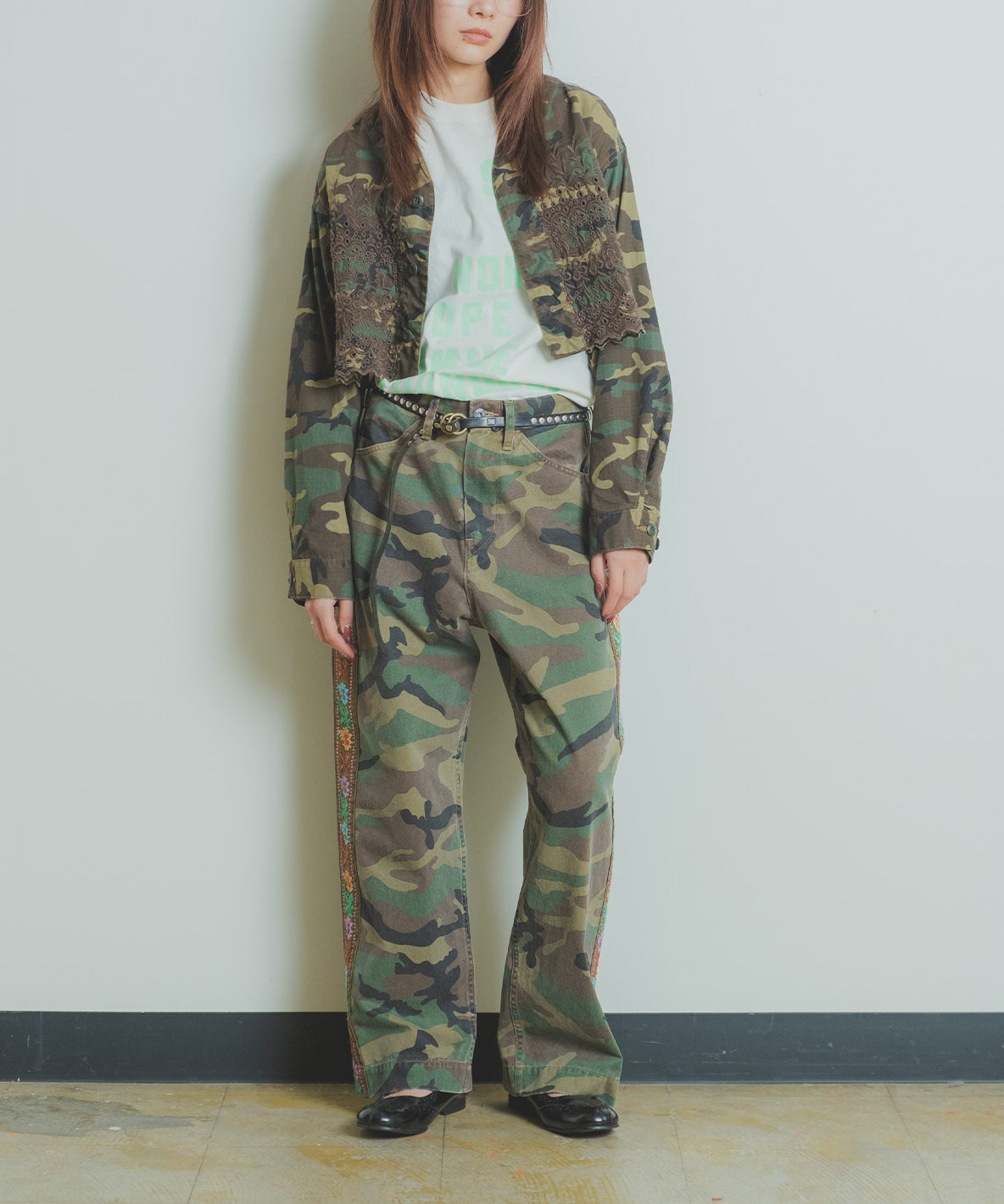 Uneven Chino Side Line Pants(LADIES)